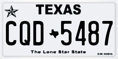 TX license plate CQD5487