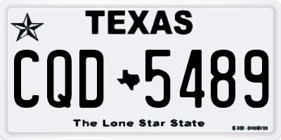 TX license plate CQD5489