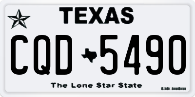 TX license plate CQD5490
