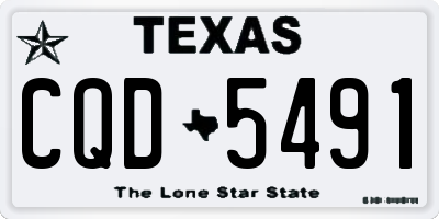 TX license plate CQD5491