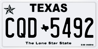 TX license plate CQD5492