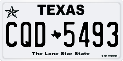TX license plate CQD5493