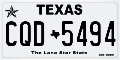 TX license plate CQD5494
