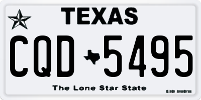 TX license plate CQD5495