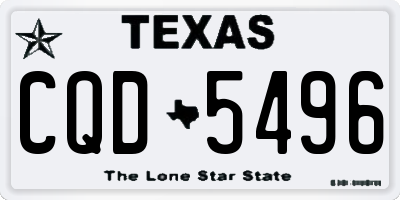TX license plate CQD5496