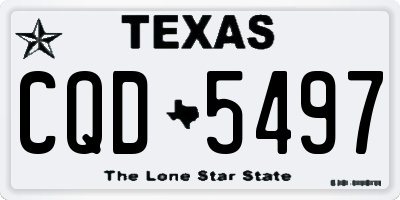 TX license plate CQD5497