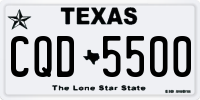 TX license plate CQD5500