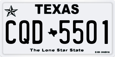 TX license plate CQD5501