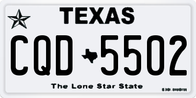 TX license plate CQD5502