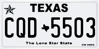 TX license plate CQD5503