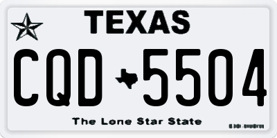 TX license plate CQD5504