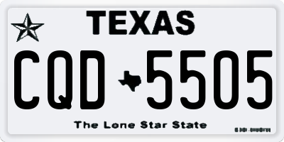 TX license plate CQD5505
