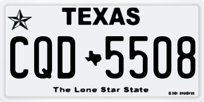 TX license plate CQD5508