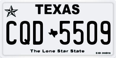 TX license plate CQD5509