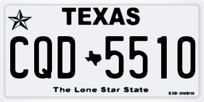 TX license plate CQD5510