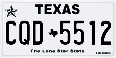 TX license plate CQD5512