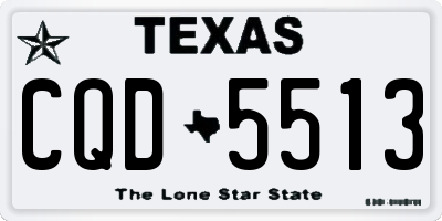 TX license plate CQD5513