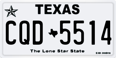 TX license plate CQD5514