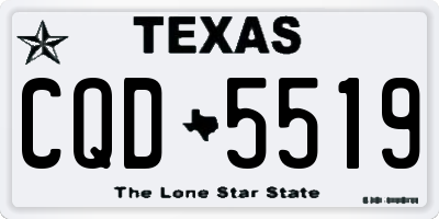 TX license plate CQD5519