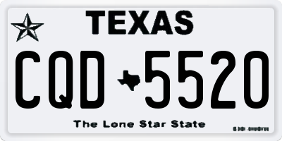TX license plate CQD5520