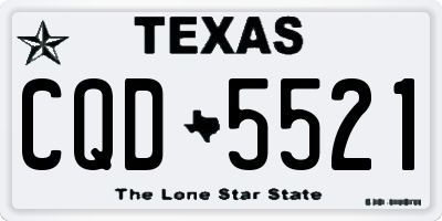 TX license plate CQD5521