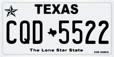 TX license plate CQD5522