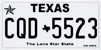 TX license plate CQD5523