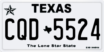 TX license plate CQD5524