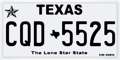 TX license plate CQD5525