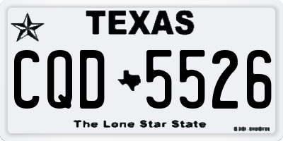 TX license plate CQD5526