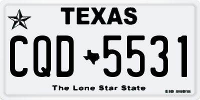 TX license plate CQD5531