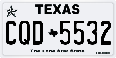 TX license plate CQD5532