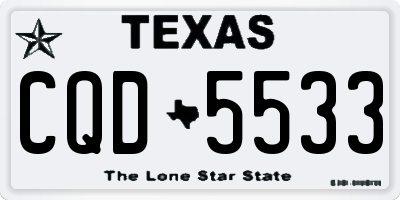 TX license plate CQD5533