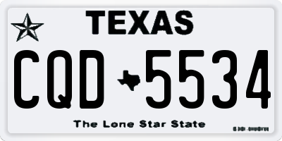 TX license plate CQD5534