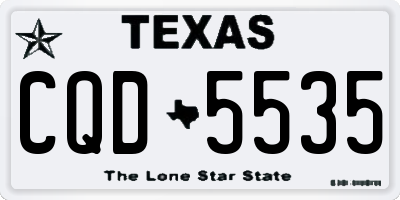 TX license plate CQD5535