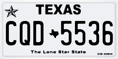 TX license plate CQD5536