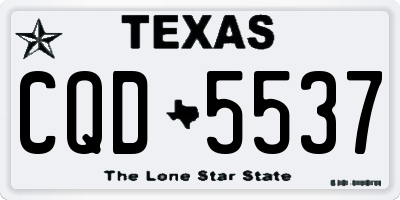 TX license plate CQD5537