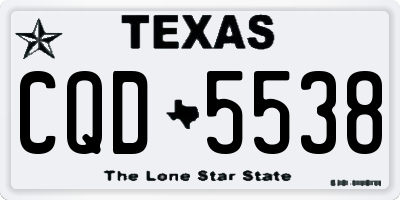 TX license plate CQD5538