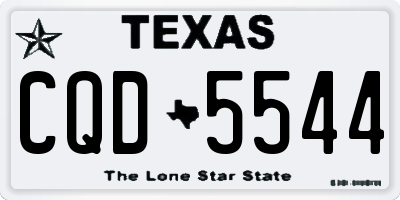 TX license plate CQD5544
