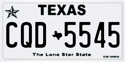 TX license plate CQD5545