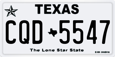 TX license plate CQD5547