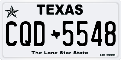 TX license plate CQD5548