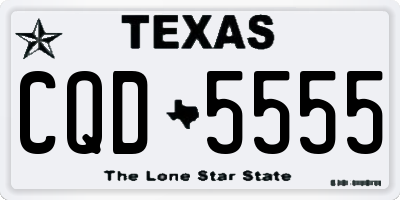 TX license plate CQD5555