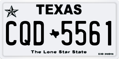 TX license plate CQD5561