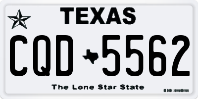 TX license plate CQD5562