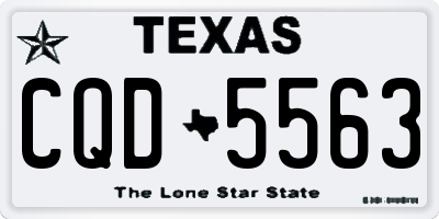 TX license plate CQD5563