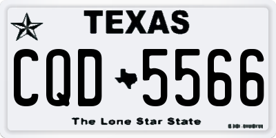TX license plate CQD5566