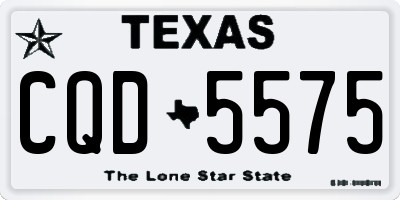 TX license plate CQD5575