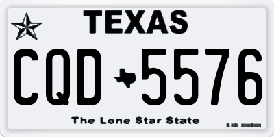 TX license plate CQD5576