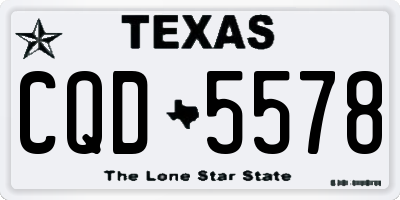 TX license plate CQD5578